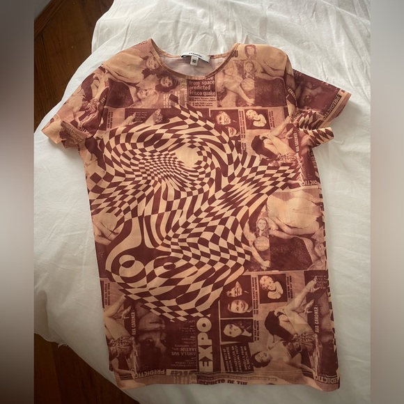 MIAOU red mesh print shirt - Picture 3 of 3